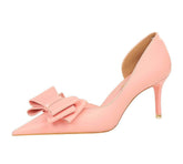 Bowknot Embellished Ankle Cut Heels EU 33 / Pink / 7.5CM